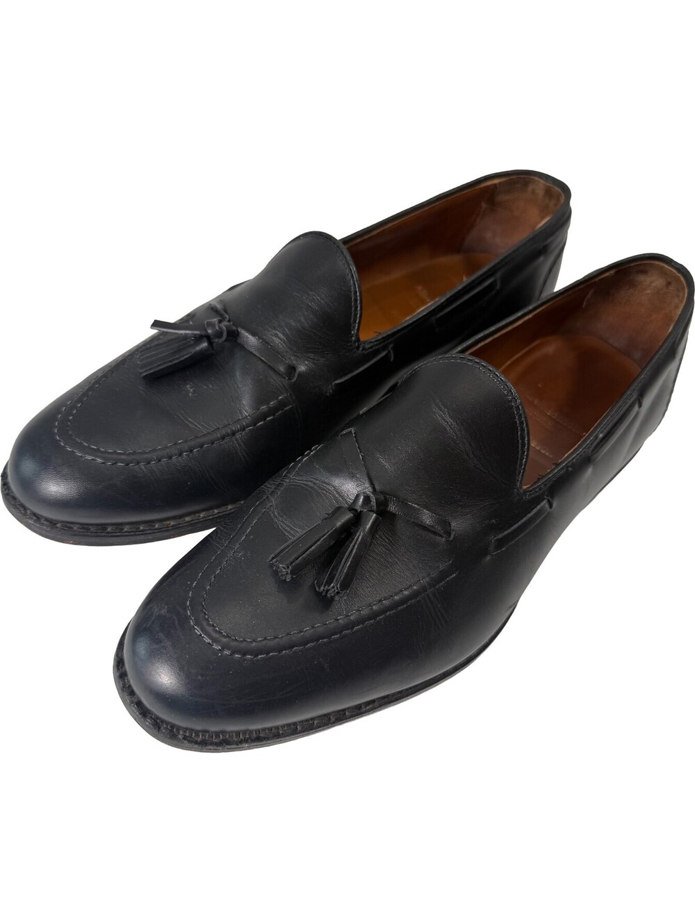 Allen Edmonds Acheson Black Leather Tassel Loafers Slip-On Dress Shoes Mens 10D